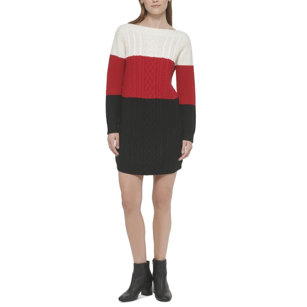 Tommy Hilfiger Women's Color Stripe Sweater Dress Size S